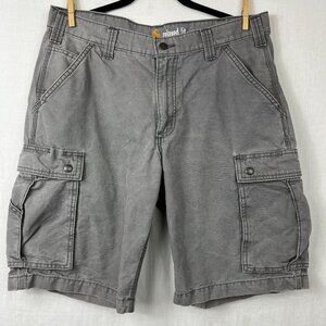 Carhartt Relaxed Fit Cargo‎ Shorts Mens 34x10 Actual Sz Lived In Grunge Canvas